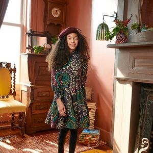 Teen girls Kids Formal Dress - Purple and Green